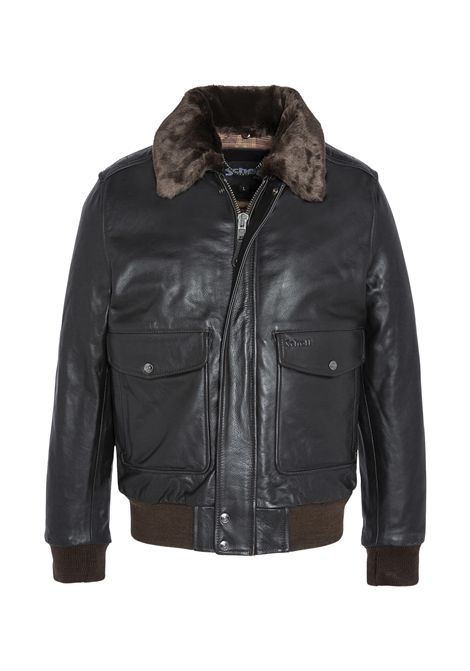 Schott NYC Giubbotto Pilota A-2 Vintage in Pelle di Vitello Marrone Uomo SCHOTT N.Y.C | Giubbotti | LC5331XBROWN